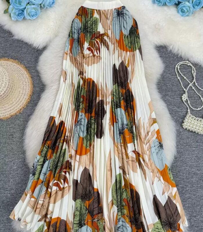 Flower Pleated Skirt2 402