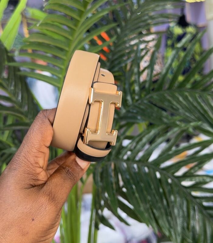 Gold head Hermes Belt 253