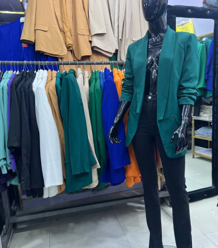 Green Color Blazer