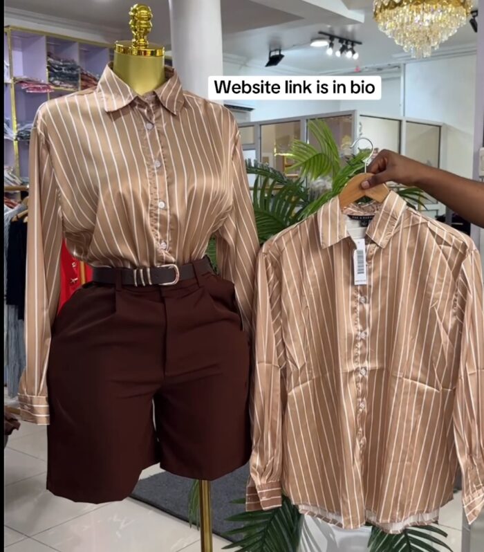 Stripes Silk Shirt 408